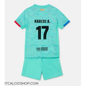 Barcelona Marcos Alonso #17 Terza Maglia Bambino 2023-24 Manica Corta (+ Pantaloni corti)